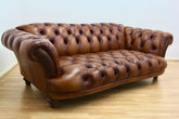 Oskar Large 4 Seater Chesterfield Leather Sofa